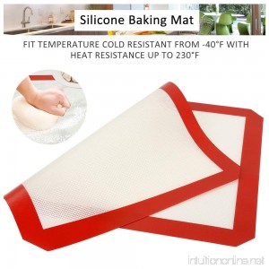 2 Piece Silicone Baking Mat SiFREE silicone baking sheet cooking mat for Macaron Pastry Cookie Bread - B079LHMWFN